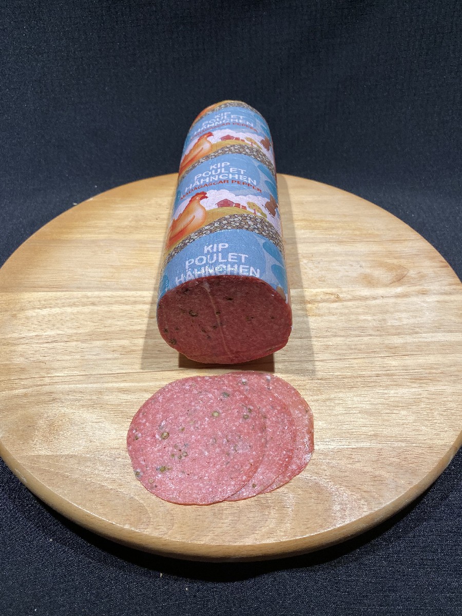 Kippensalami met peper Slagerij Geert, Wendy & Zonen